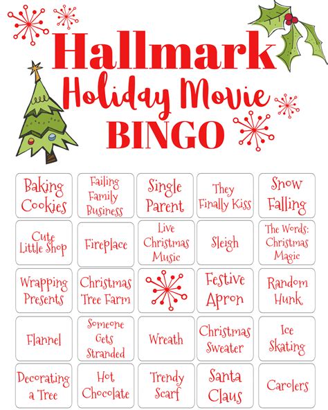 Hallmark Christmas Movie Bingo Printable